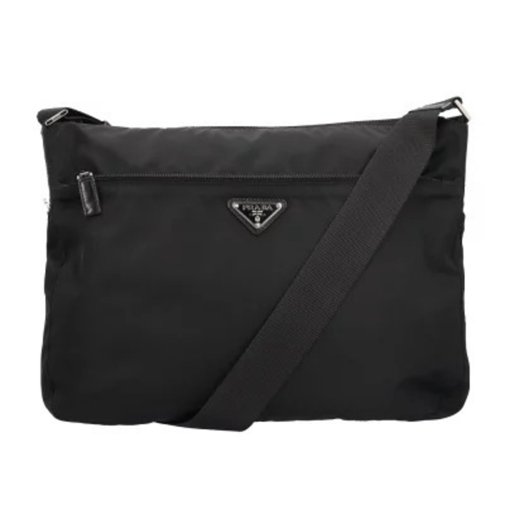 Prada Tessuto Saffiano Leather shoulder bag black